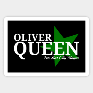 Oliver Queen For Star City Mayor - Green Star Design Sticker